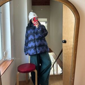 Uniqlo x Marimekko Ultralight Down Cocoon Parka NWOT